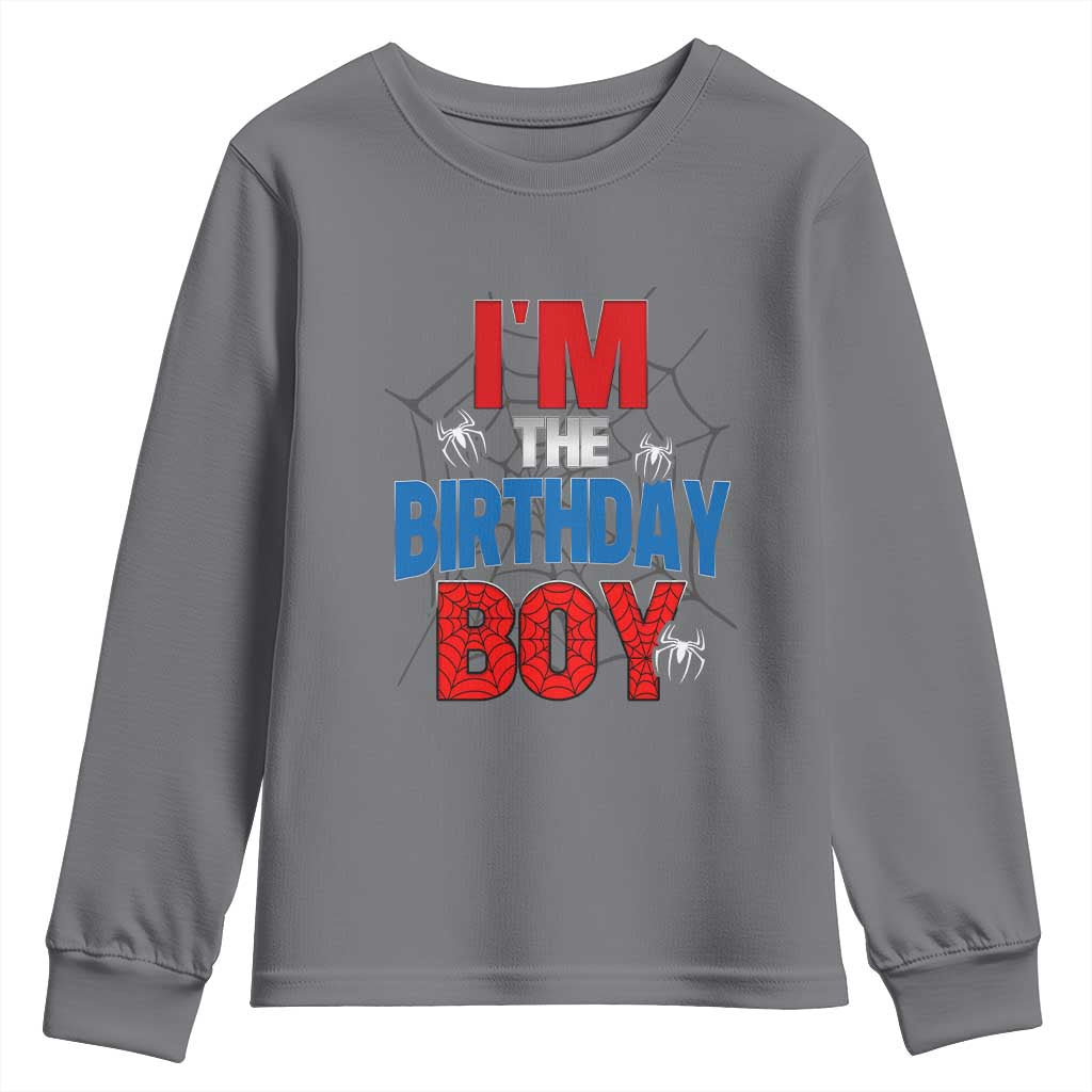 Spider Birthday Boy Youth Sweatshirt Spiders Lover Bday Party