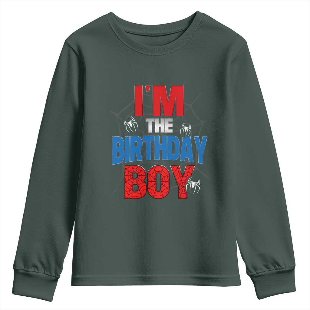 Spider Birthday Boy Youth Sweatshirt Spiders Lover Bday Party