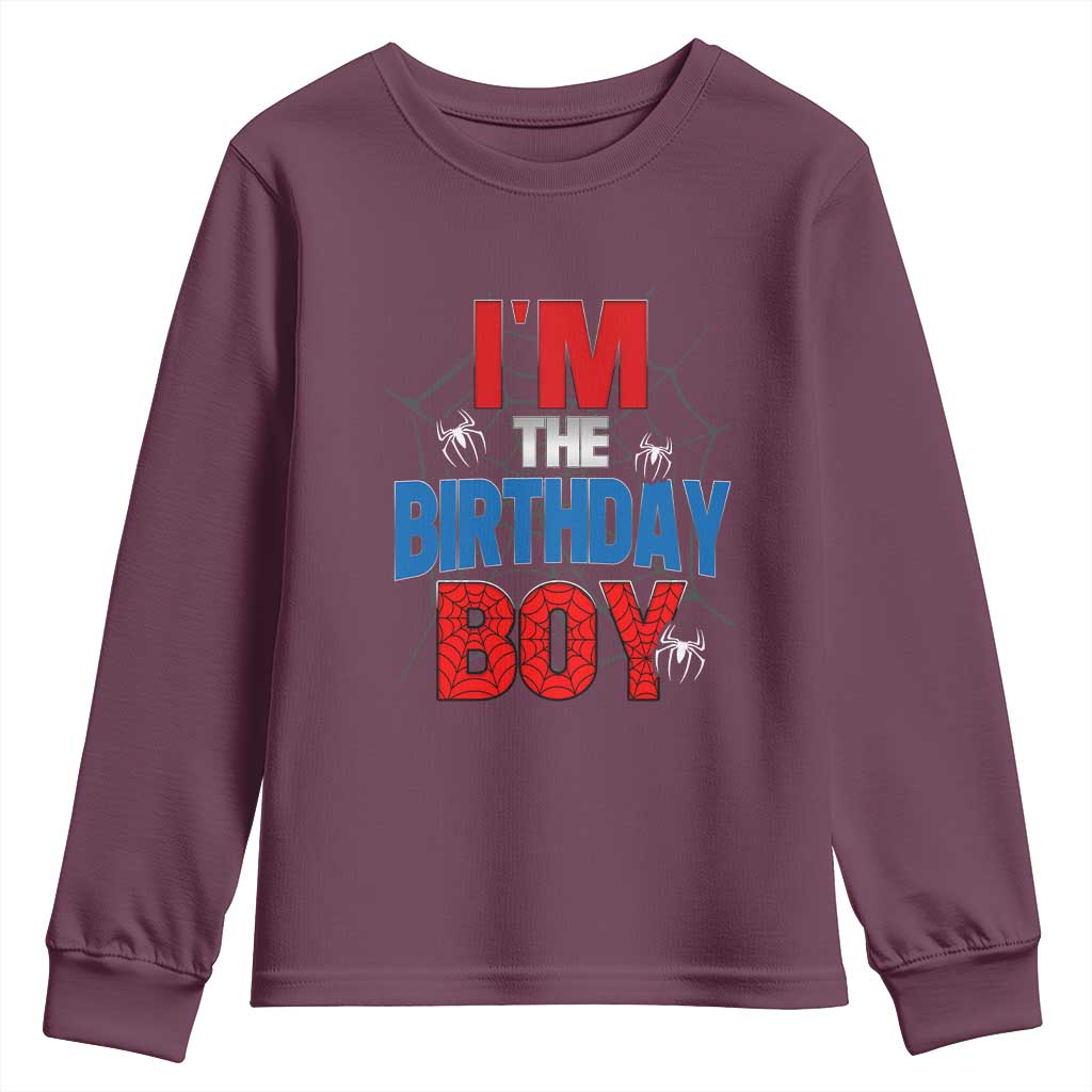 Spider Birthday Boy Youth Sweatshirt Spiders Lover Bday Party