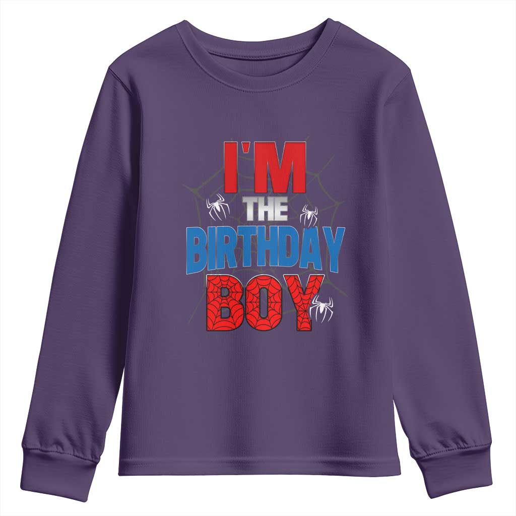 Spider Birthday Boy Youth Sweatshirt Spiders Lover Bday Party