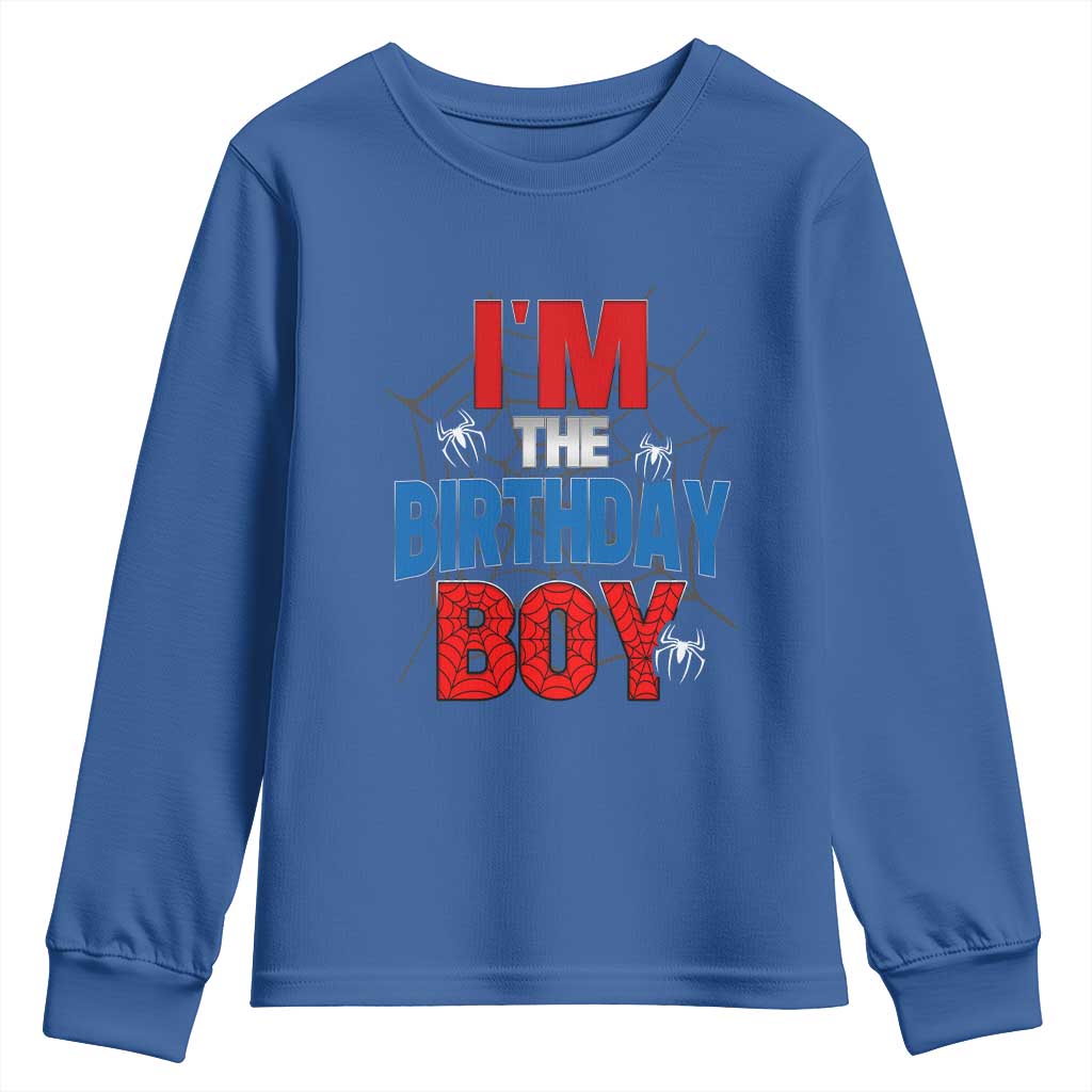 Spider Birthday Boy Youth Sweatshirt Spiders Lover Bday Party