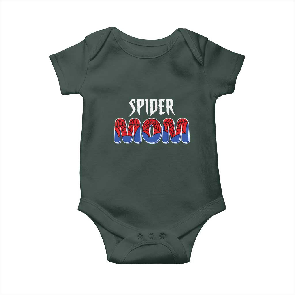 Funny Spider Mom Baby Onesie Son Birthday Party