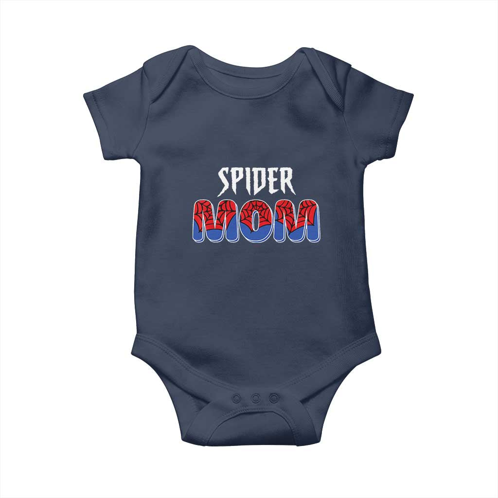 Funny Spider Mom Baby Onesie Son Birthday Party