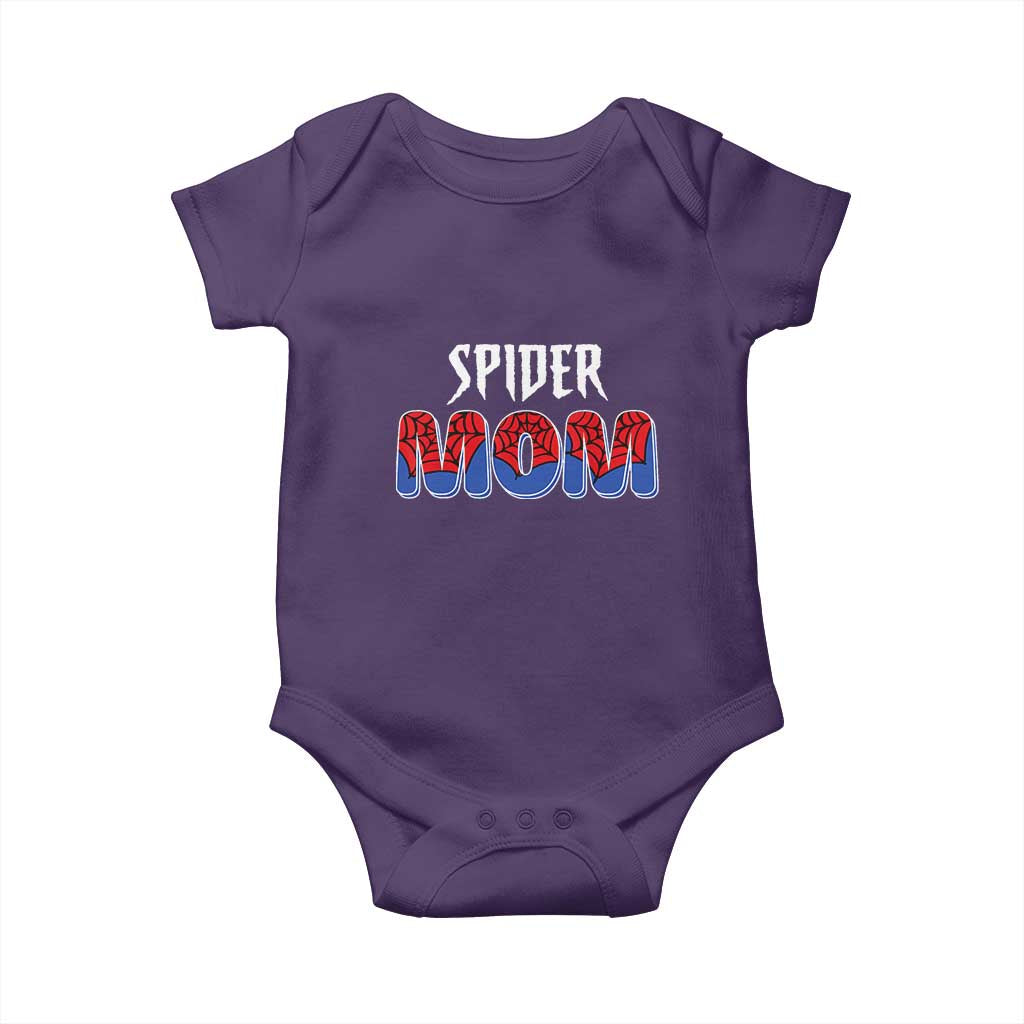 Funny Spider Mom Baby Onesie Son Birthday Party