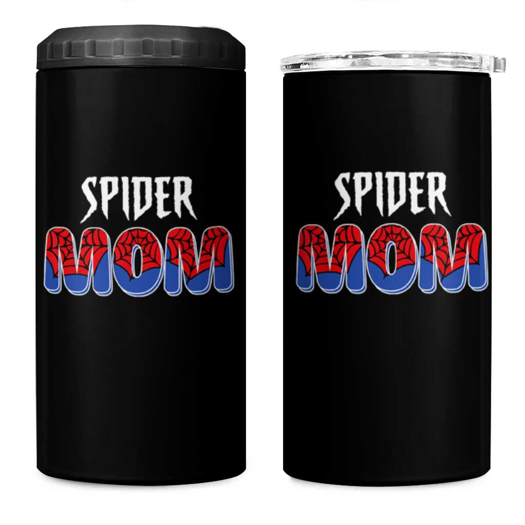 Funny Spider Mom 4 in 1 Can Cooler Tumbler Son Birthday Party