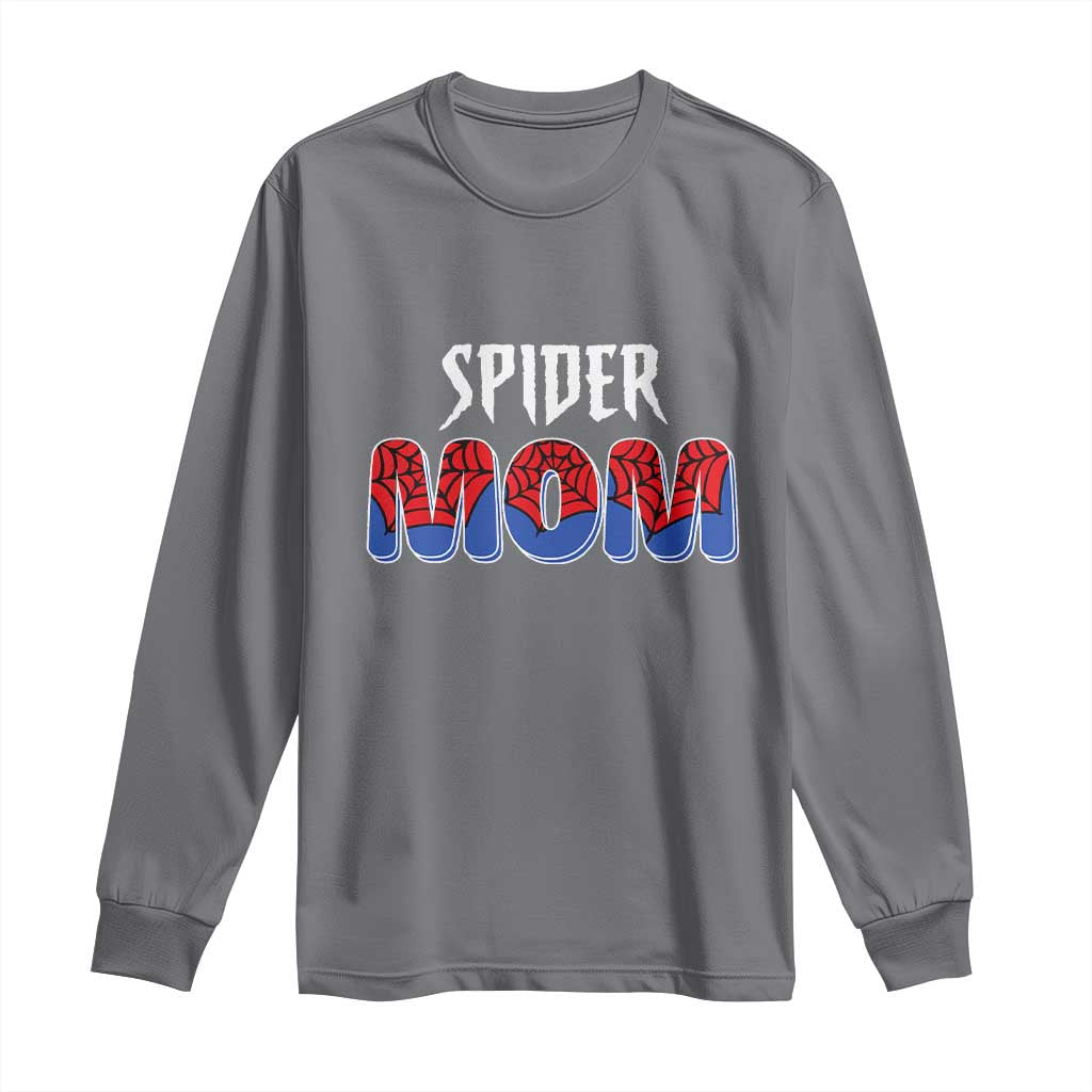 Funny Spider Mom Long Sleeve Shirt Son Birthday Party