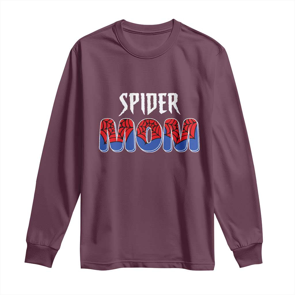 Funny Spider Mom Long Sleeve Shirt Son Birthday Party