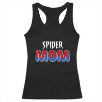 Funny Spider Mom Racerback Tank Top Son Birthday Party