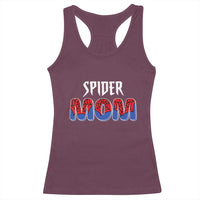 Funny Spider Mom Racerback Tank Top Son Birthday Party