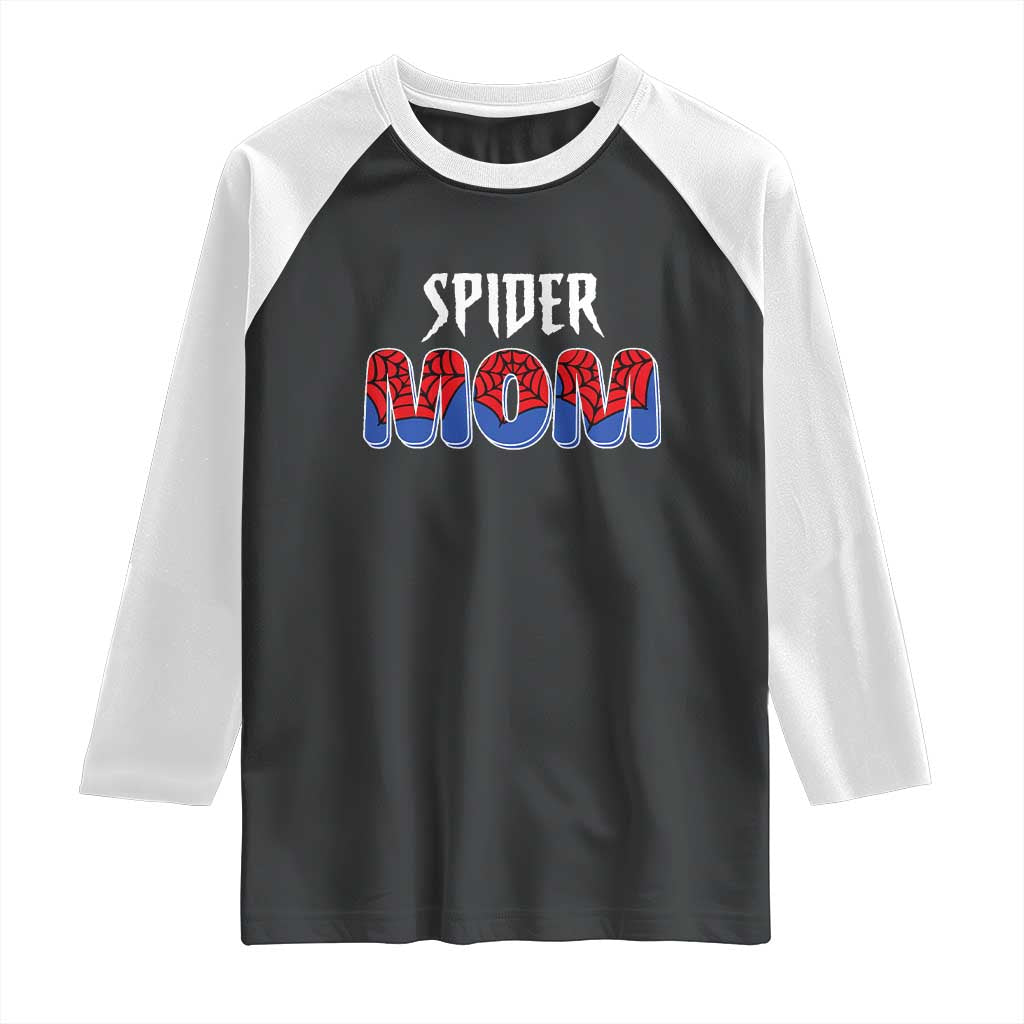 Funny Spider Mom Raglan Shirt Son Birthday Party