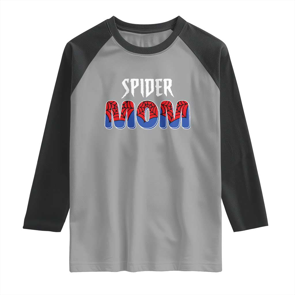Funny Spider Mom Raglan Shirt Son Birthday Party