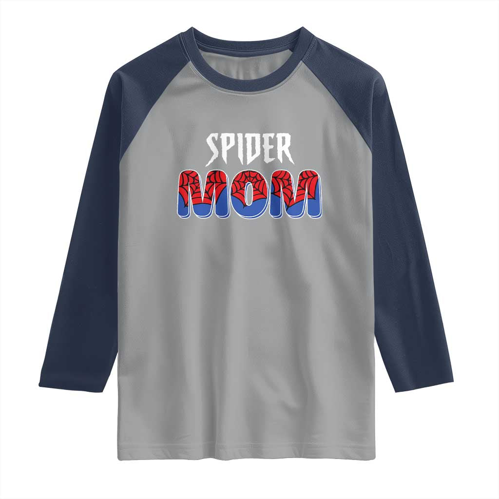 Funny Spider Mom Raglan Shirt Son Birthday Party