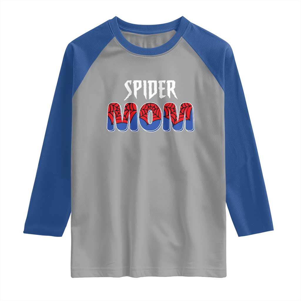 Funny Spider Mom Raglan Shirt Son Birthday Party