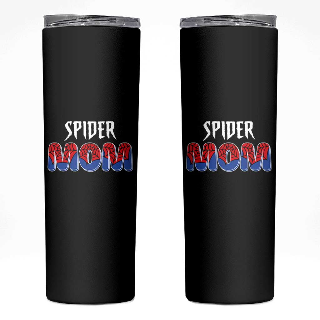Funny Spider Mom Skinny Tumbler Son Birthday Party