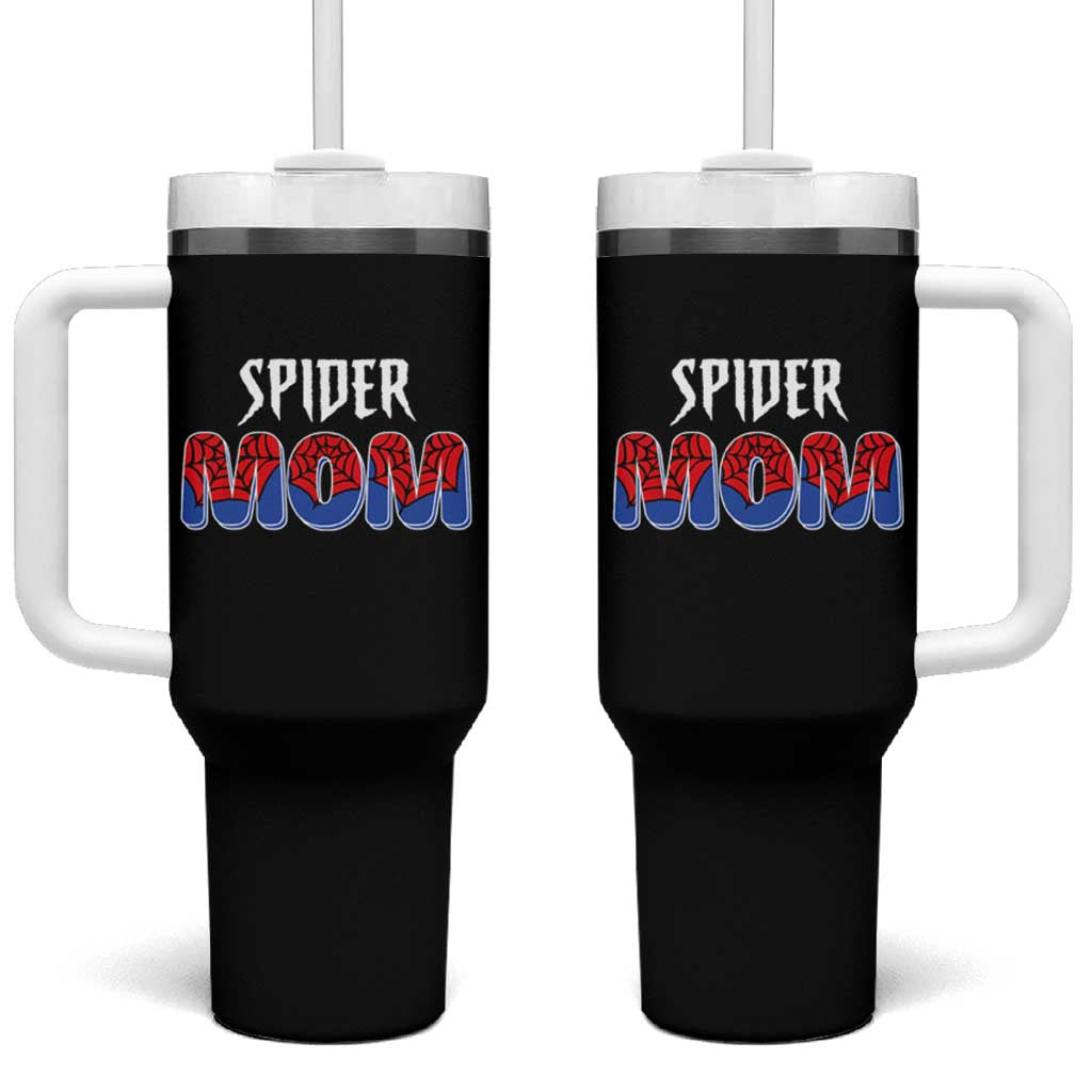 Funny Spider Mom Tumbler With Handle Son Birthday Party