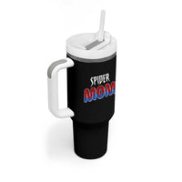 Funny Spider Mom Tumbler With Handle Son Birthday Party