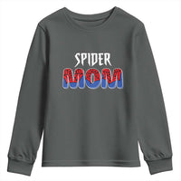Funny Spider Mom Youth Sweatshirt Son Birthday Party