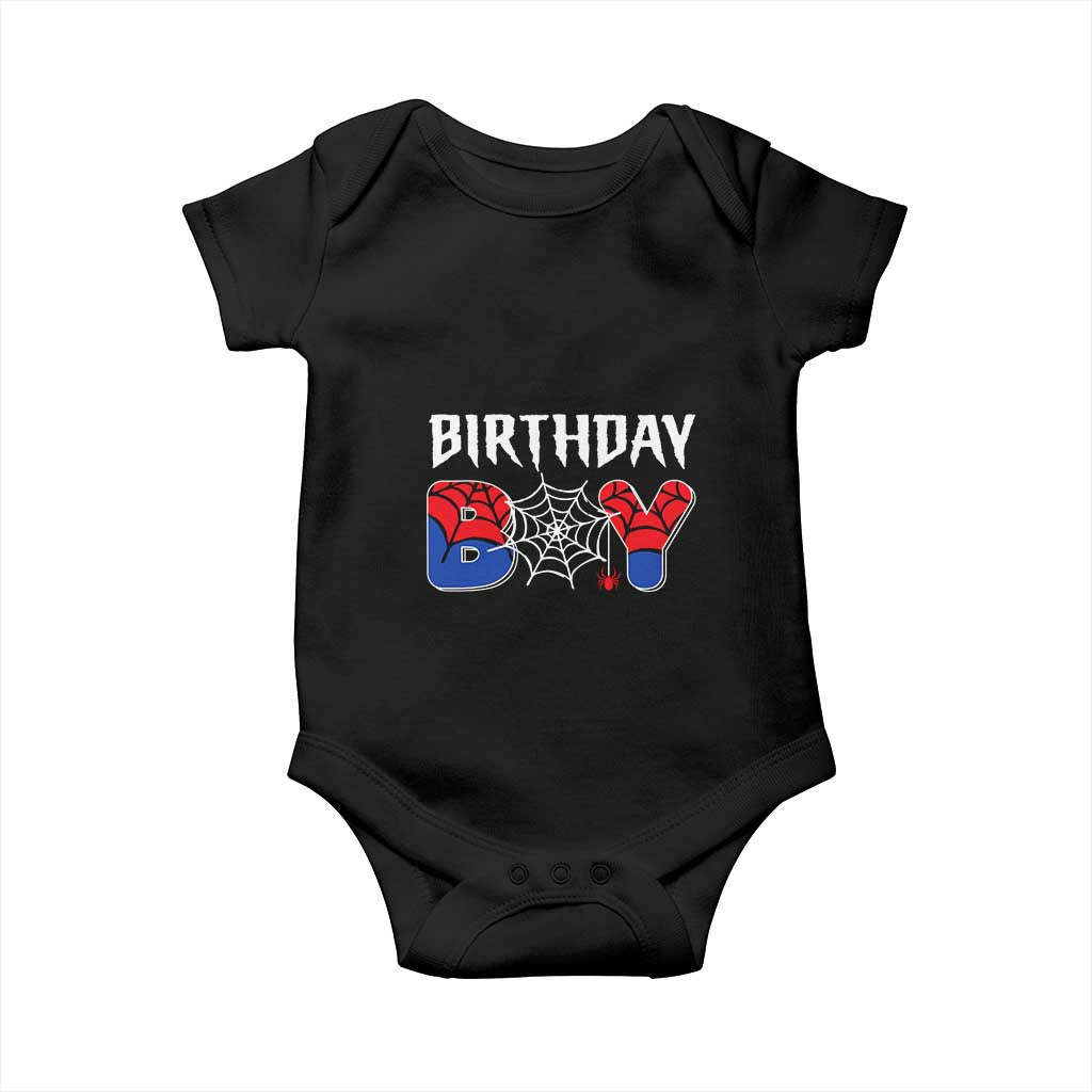 Spider Birthday Boy Baby Onesie Bday Spiders Party
