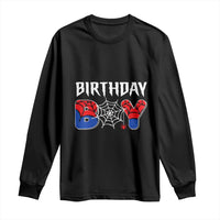 Spider Birthday Boy Long Sleeve Shirt Bday Spiders Party