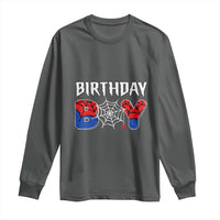 Spider Birthday Boy Long Sleeve Shirt Bday Spiders Party