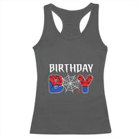 Spider Birthday Boy Racerback Tank Top Bday Spiders Party