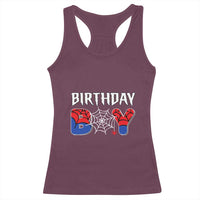 Spider Birthday Boy Racerback Tank Top Bday Spiders Party