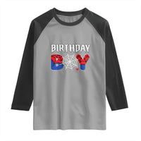 Spider Birthday Boy Raglan Shirt Bday Spiders Party