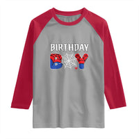 Spider Birthday Boy Raglan Shirt Bday Spiders Party