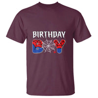 Spider Birthday Boy T Shirt Bday Spiders Party