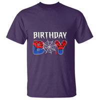 Spider Birthday Boy T Shirt Bday Spiders Party