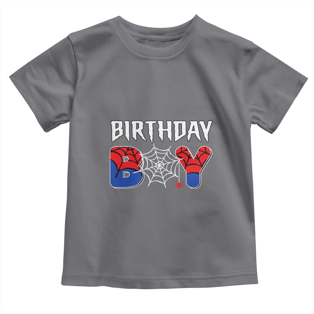 Spider Birthday Boy Toddler T Shirt Bday Spiders Party