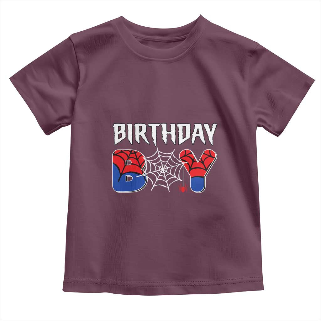 Spider Birthday Boy Toddler T Shirt Bday Spiders Party