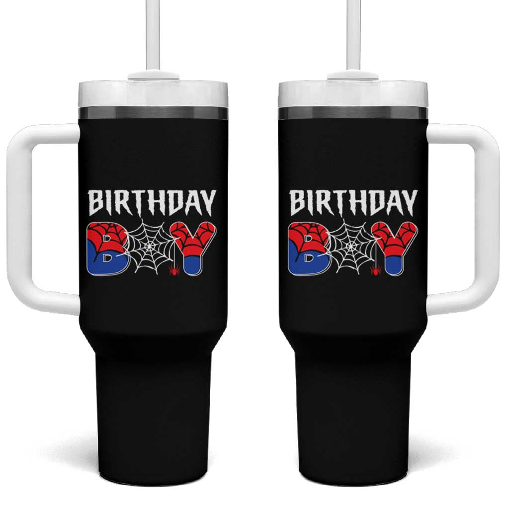 Spider Birthday Boy Tumbler With Handle Bday Spiders Party