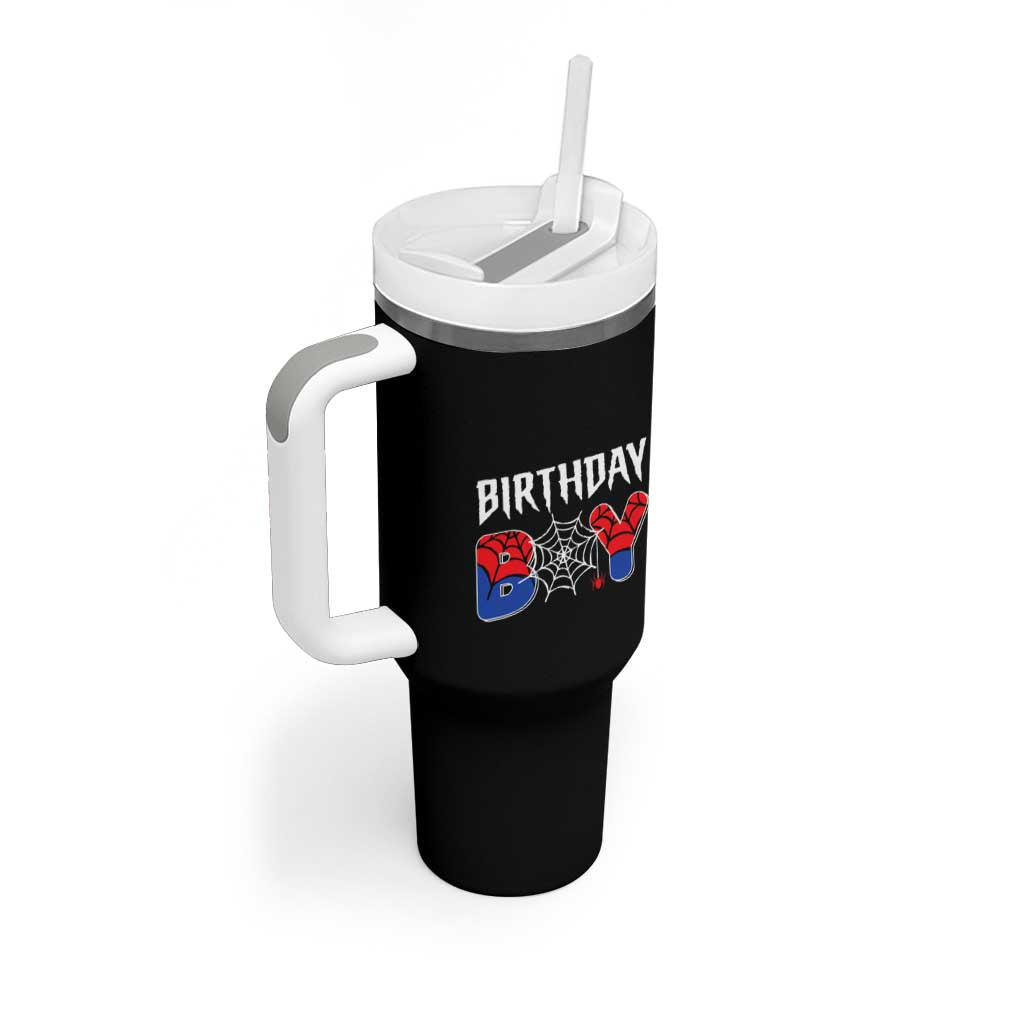 Spider Birthday Boy Tumbler With Handle Bday Spiders Party