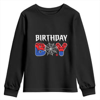 Spider Birthday Boy Youth Sweatshirt Bday Spiders Party