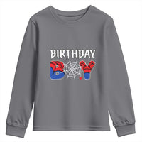 Spider Birthday Boy Youth Sweatshirt Bday Spiders Party