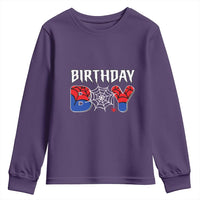 Spider Birthday Boy Youth Sweatshirt Bday Spiders Party