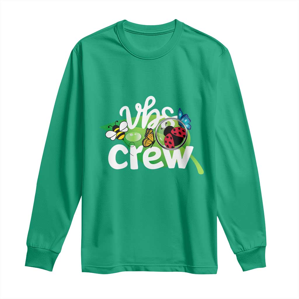 VBS Crew 2025 Long Sleeve Shirt Magnified Smallest Insects Adventure Vacation Bible School Squad - Wonder Print Shop