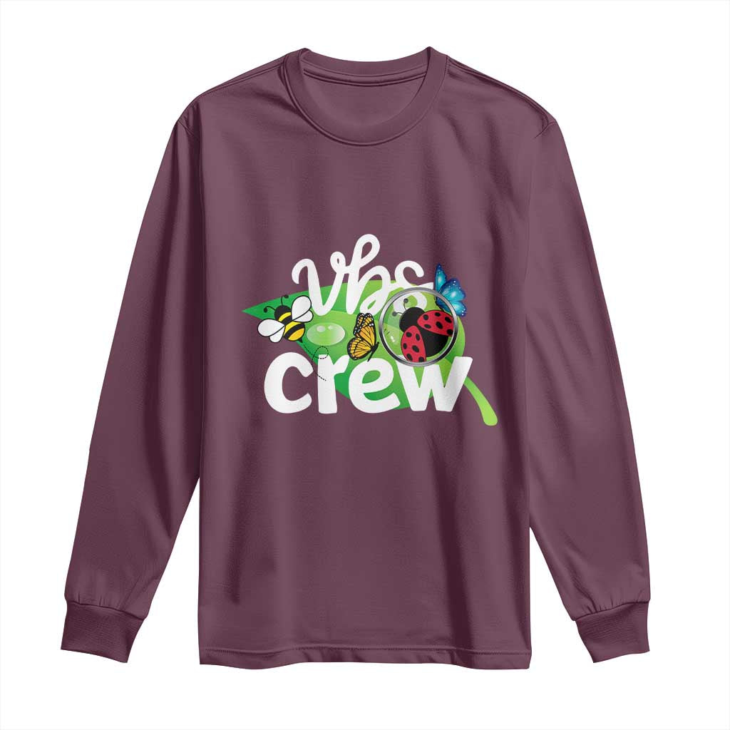 VBS Crew 2025 Long Sleeve Shirt Magnified Smallest Insects Adventure Vacation Bible School Squad - Wonder Print Shop