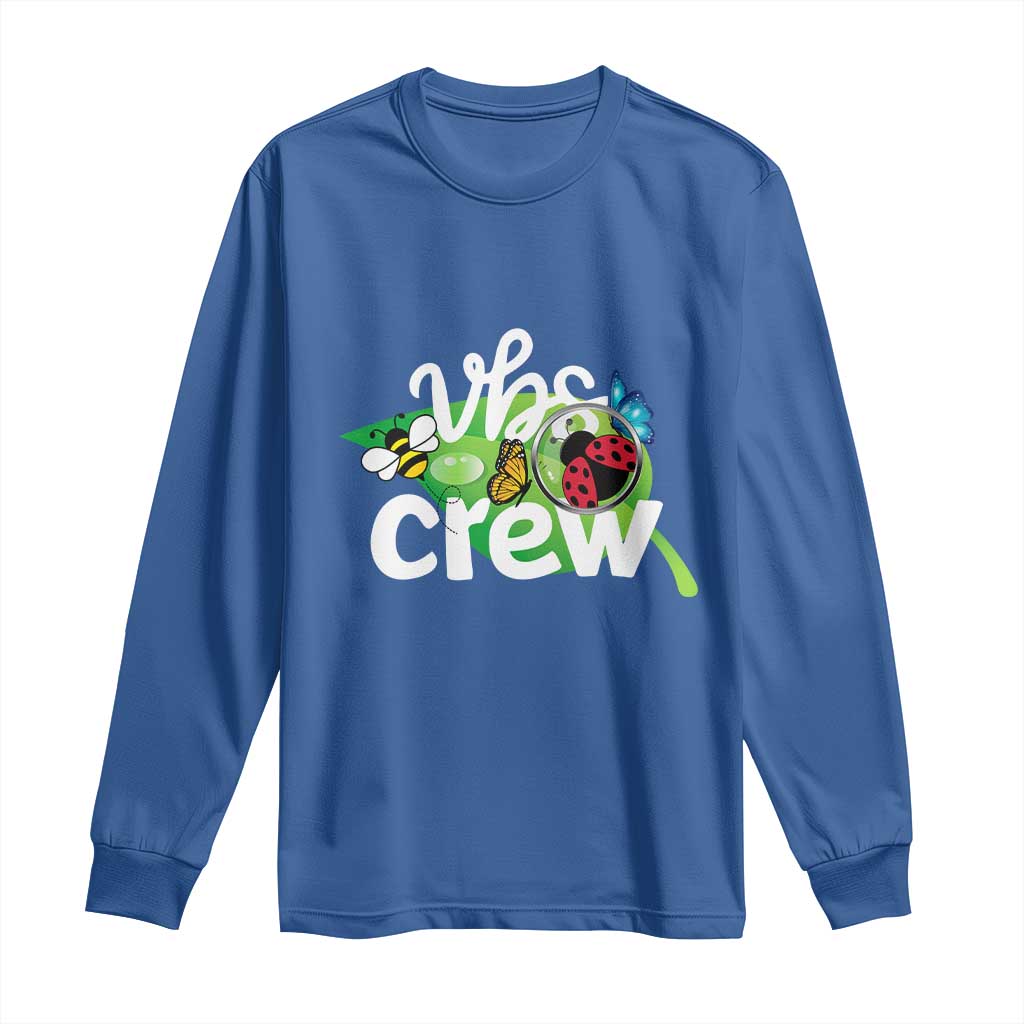 VBS Crew 2025 Long Sleeve Shirt Magnified Smallest Insects Adventure Vacation Bible School Squad - Wonder Print Shop