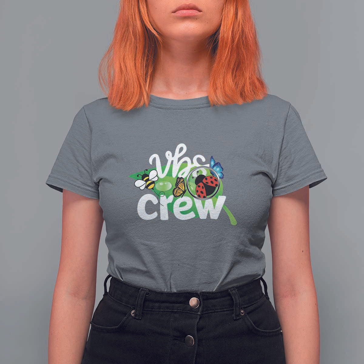 VBS Crew 2025 T Shirt For Women Magnified Smallest Insects Adventure Vacation Bible School Squad - Wonder Print Shop
