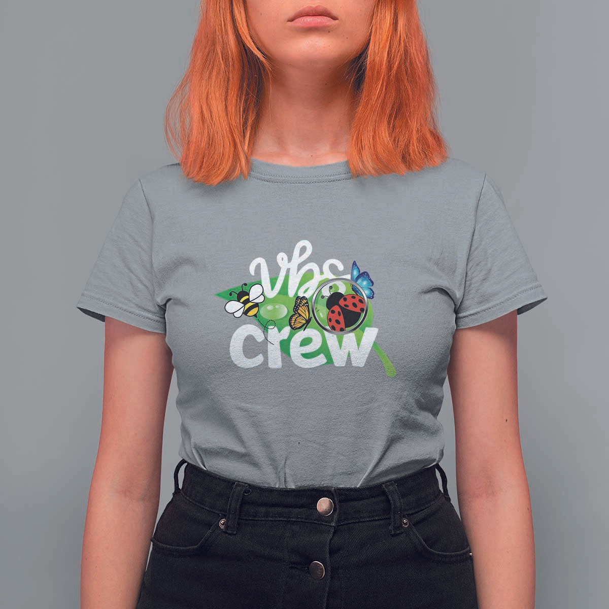 VBS Crew 2025 T Shirt For Women Magnified Smallest Insects Adventure Vacation Bible School Squad - Wonder Print Shop