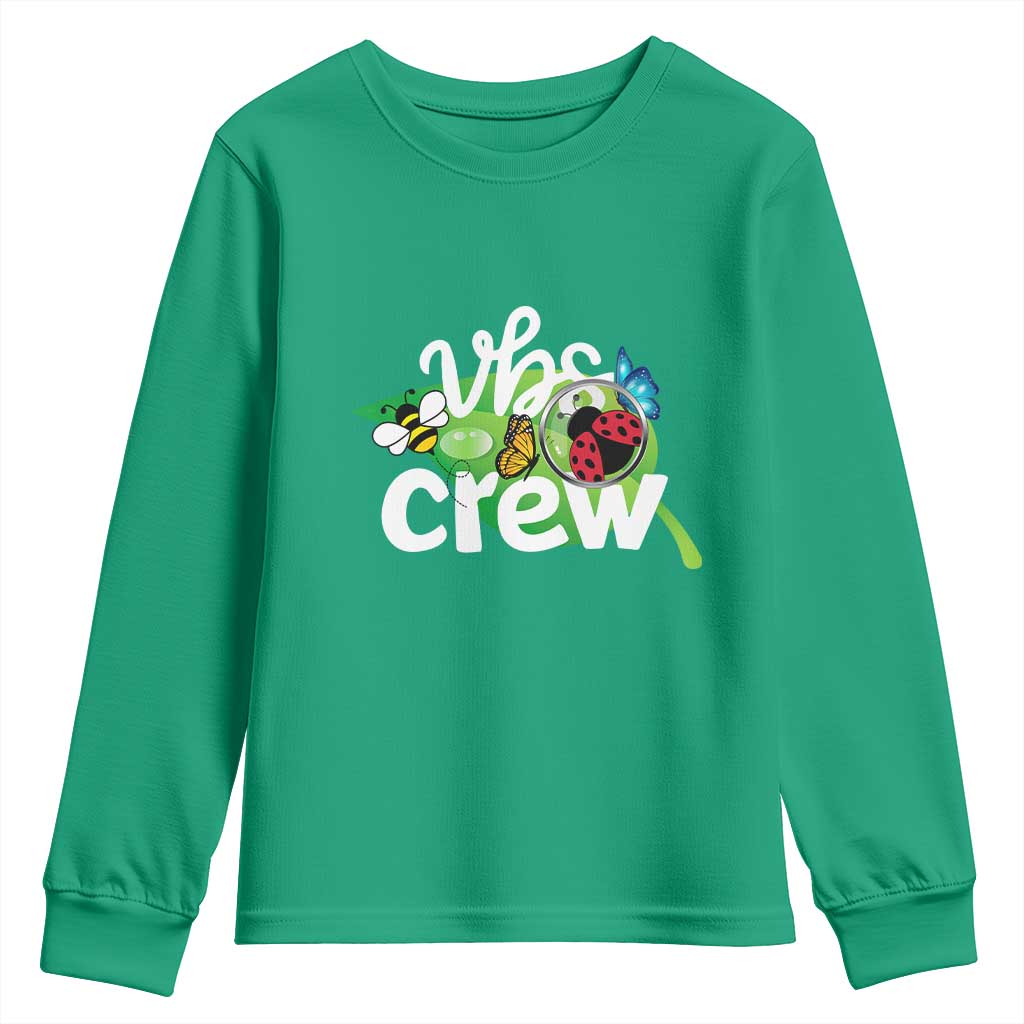 VBS Crew 2025 Youth Sweatshirt Magnified Smallest Insects Adventure Vacation Bible School Squad - Wonder Print Shop