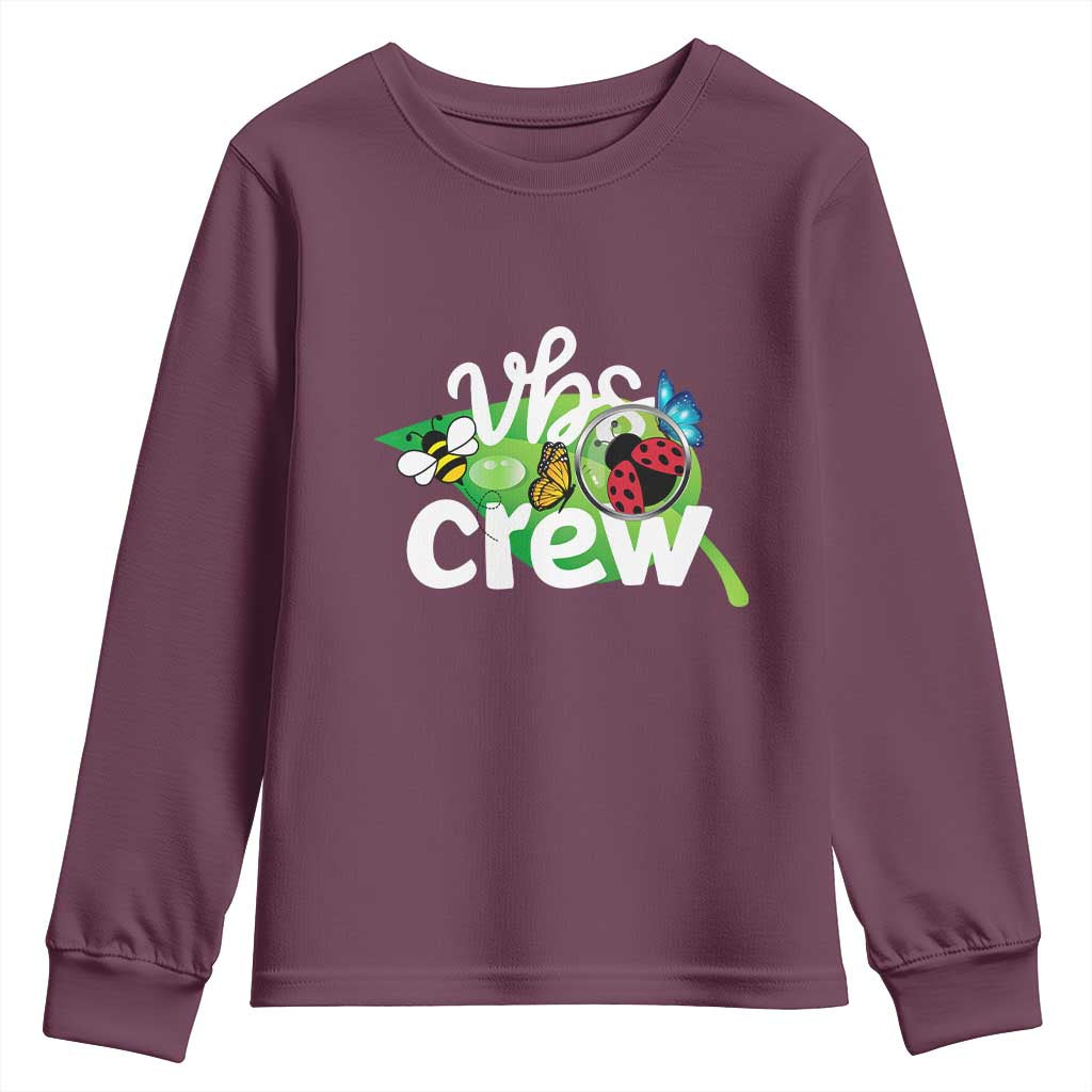 VBS Crew 2025 Youth Sweatshirt Magnified Smallest Insects Adventure Vacation Bible School Squad - Wonder Print Shop