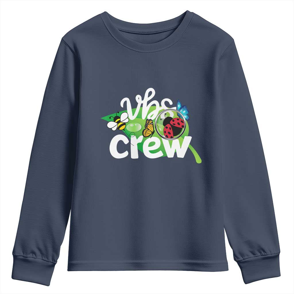 VBS Crew 2025 Youth Sweatshirt Magnified Smallest Insects Adventure Vacation Bible School Squad - Wonder Print Shop