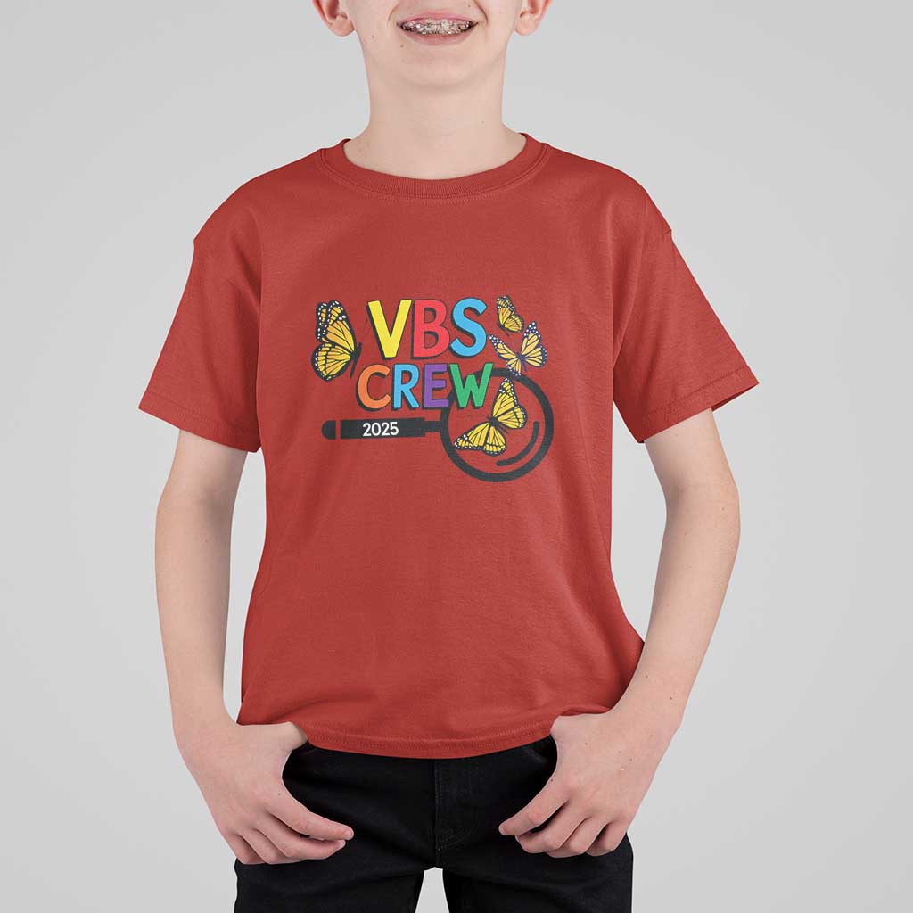 VBS 2025 T Shirt For Kid Magnified Vacation Bible School Butterfly VBS Team