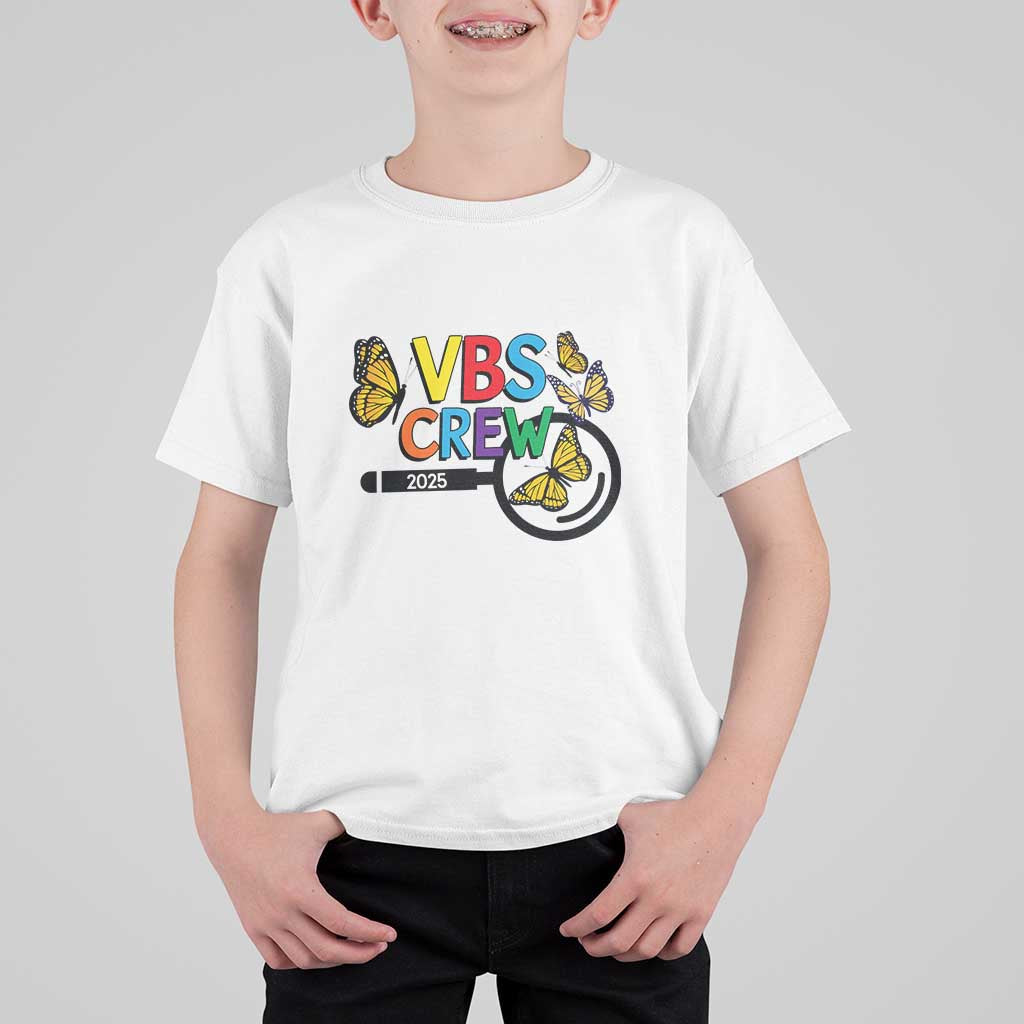 VBS 2025 T Shirt For Kid Magnified Vacation Bible School Butterfly VBS Team