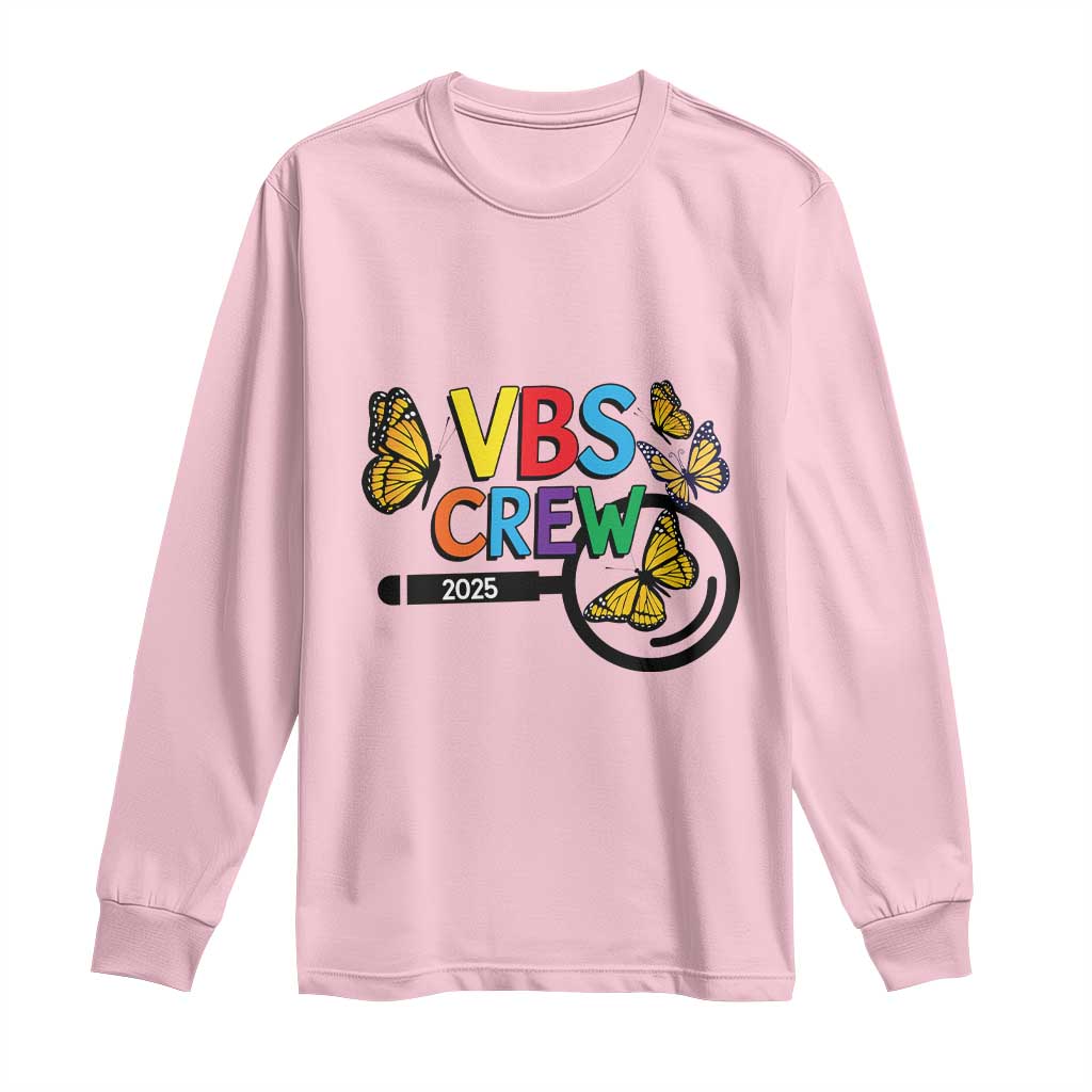 VBS 2025 Long Sleeve Shirt Magnified Vacation Bible School Butterfly VBS Team