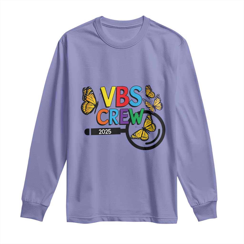 VBS 2025 Long Sleeve Shirt Magnified Vacation Bible School Butterfly VBS Team