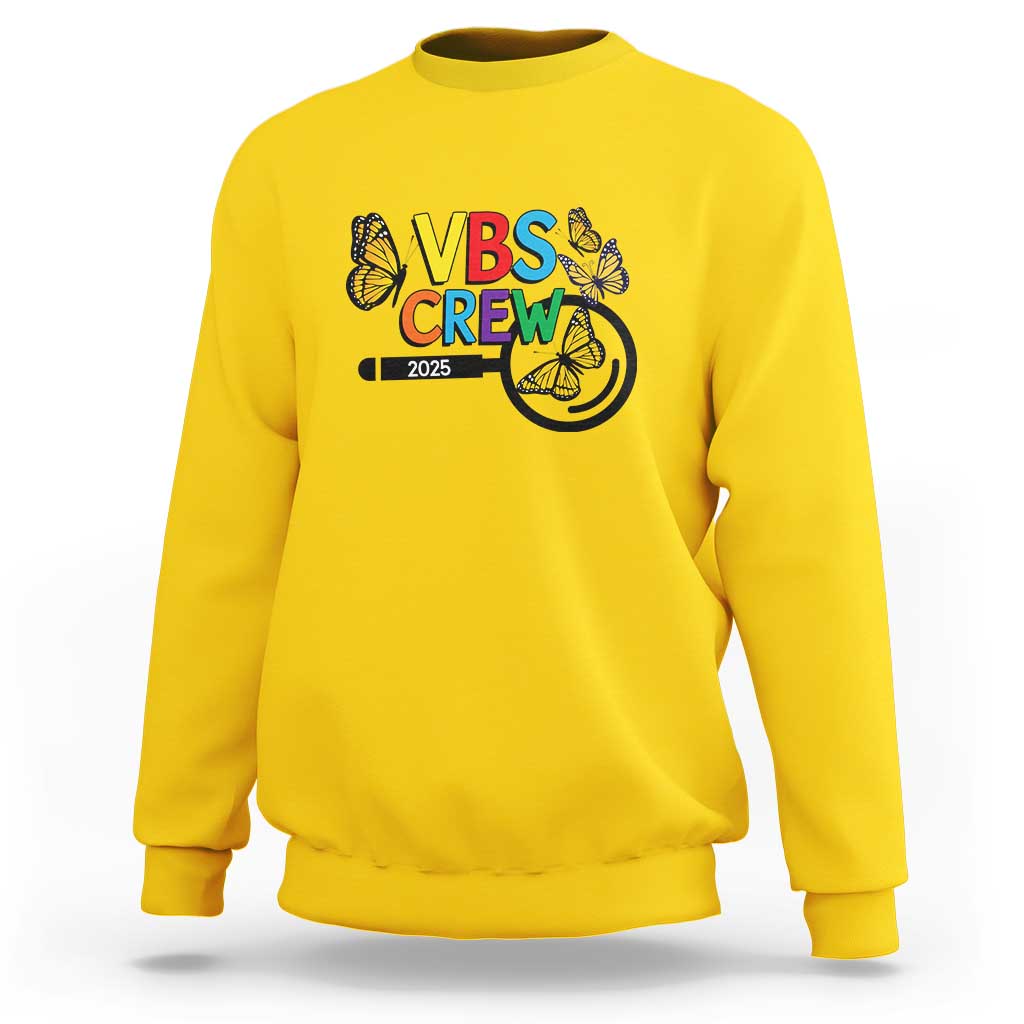 VBS 2025 Sweatshirt Magnified Vacation Bible School Butterfly VBS Team